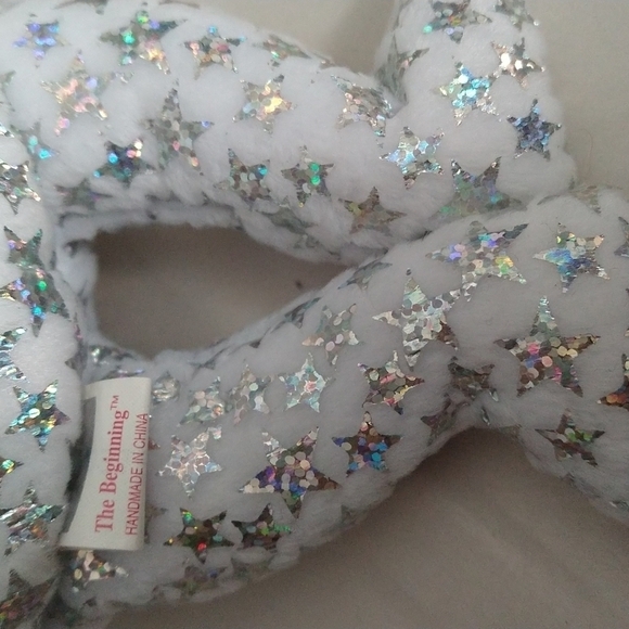 $ Ty Beanie bear white silver star 2000 beginnings bear. tag but not attached - Picture 5 of 6